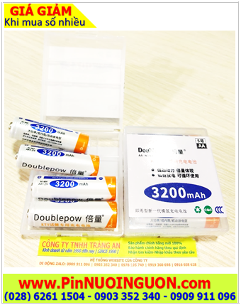 Pin Micro; Pin Karaoke; Pin sạc DoublePow HR6 AA3200mAh _Pin sạc AA 1.2v DoublePow HR6 AA3200mAh (Hộp 4viên như hình)